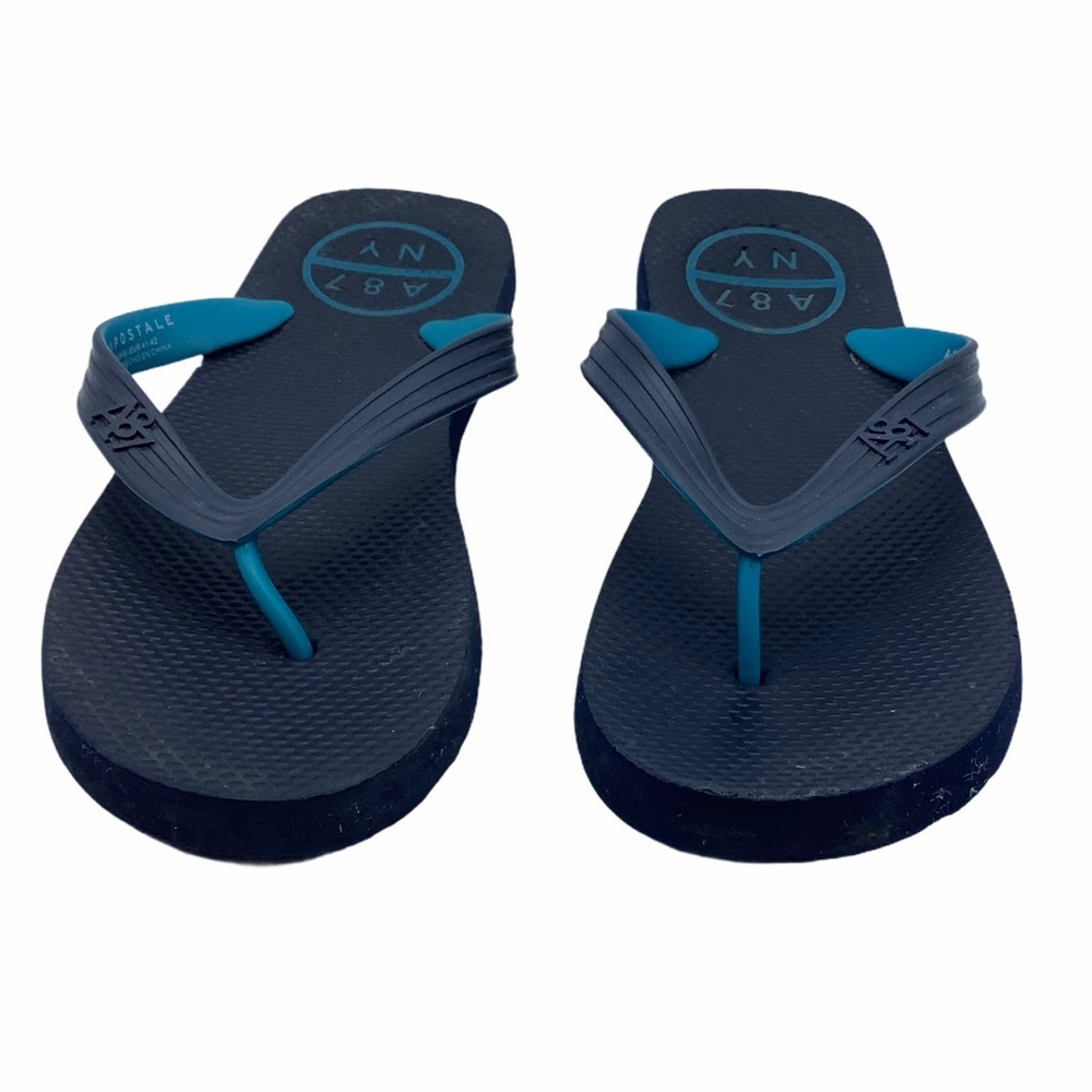 Aeropostale Navy Blue A87/NY Unisex‎ Size 8/9 Beach flip-flops